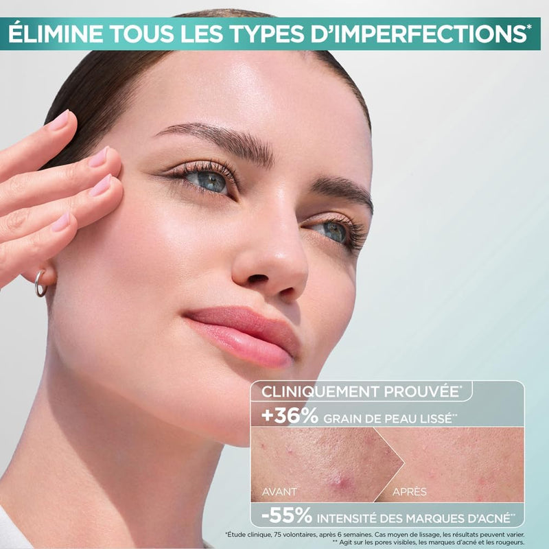 GARNIER Pure Active - Soin Exfoliant Visage - Réduit Les Marques D'acné & Les Pores - Niacinamide, AHA & Acide Salicylique - Formule Liquide Légère - Vegan & Cruelty Free - Homme & Femme - 120 ml