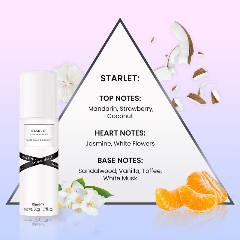 Miss So...? Mini Galore Coffret Cadeau Brume Parfumée Pour Femme (4x50ml)